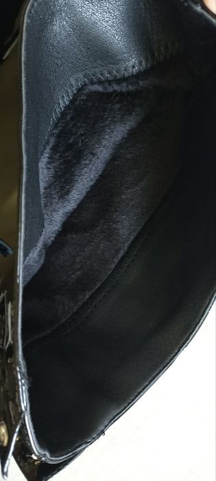 Czarne lateksowe seksowne kozaki za kolano sznurowane z suwakiem 41 42