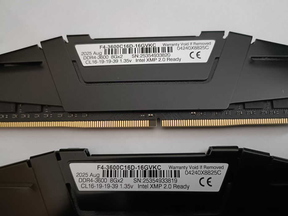 Kit Memória RAM G.SKILL Ripjaws V 16GB (2x8GB) DDR4-3600MHz CL16 (com GARANTIA)