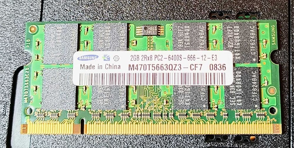 DDR2- 800 MHz -  SO-DIMM – SAMSUNG 2gb 2rx8 Pc2-6400s-666-12-e3