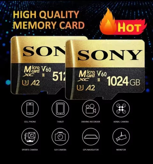 ТРИ ДНЯ АКЦИЯ ! Высокоскоростная карта памяти SONY,на 2тб и на 1 ТВ.