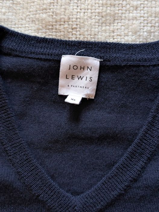 Sweter z wełny merino męski John Lewis