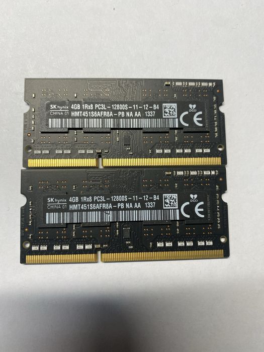 Kości ram 2x 4gb ddr3