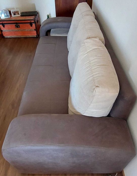 Sofá 3lugares  chaise longue amovível