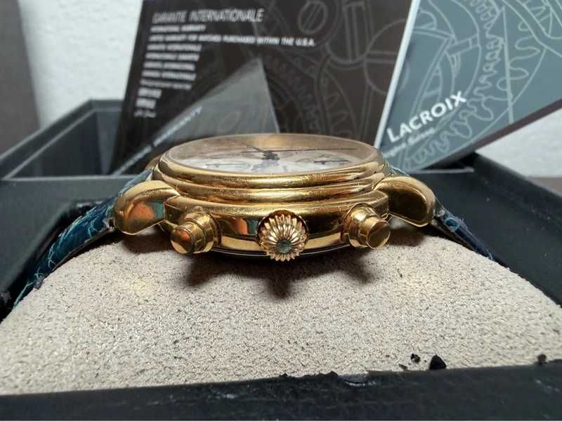 Relógio cronógrafo automático de luxo vintage Valjoux da Maurice Lacroix
