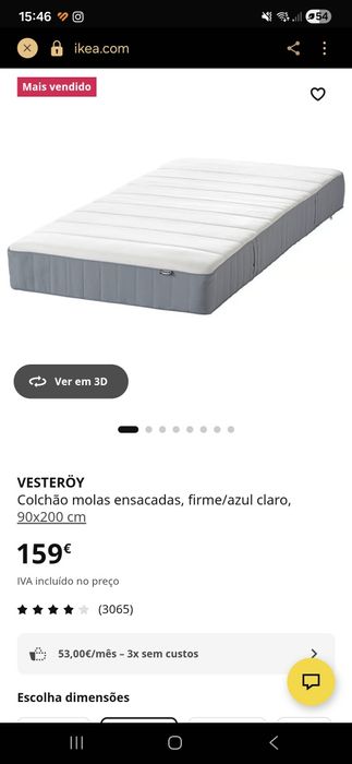 Colchão Vesteroy Ikea como novo