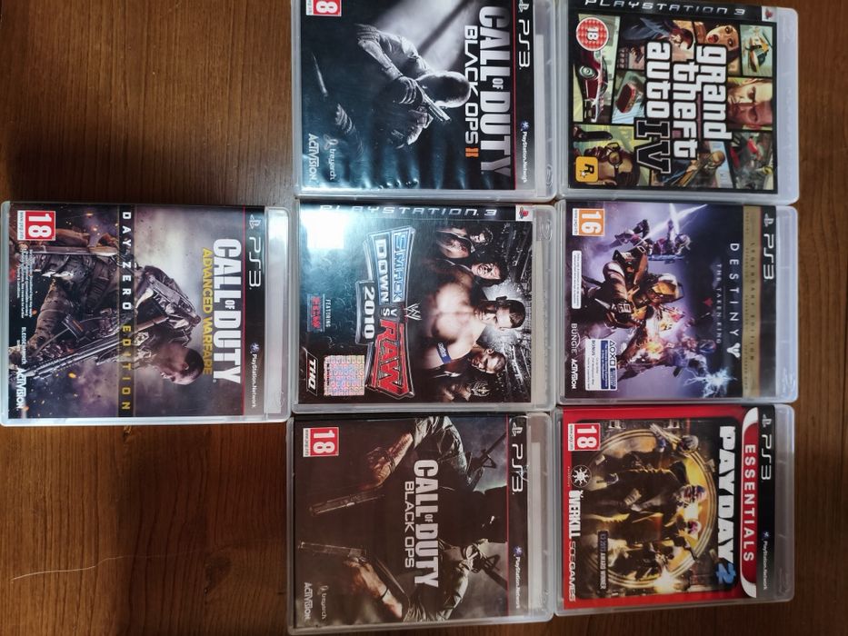 Lote 7 Jogos PS3 GTA / COD / WWE / PAYDAY 2