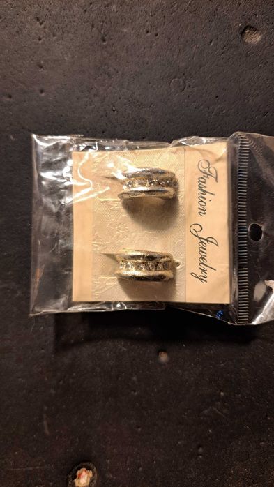 Klipsy srebrne z diamencikami