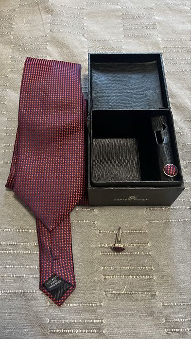 Галстук 160см с запонками
