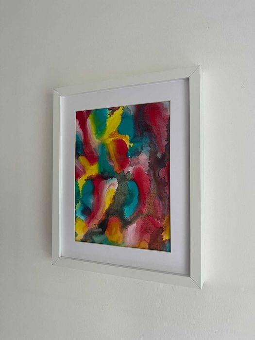Pintura abstrata em acrílico
