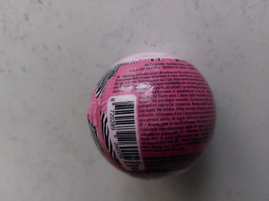 Kula do kąpieli bath bomb Maxbrands Stay Wild różowa zebra NOWA z 25zł