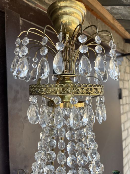 Люстра  19 век.бронза хрусталь