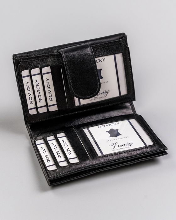 elegancki portfel damski ze skóry naturalnej - rovicky