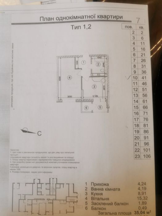 Продам 1к квартиру 35м2, ЖК Злагода , Харківська