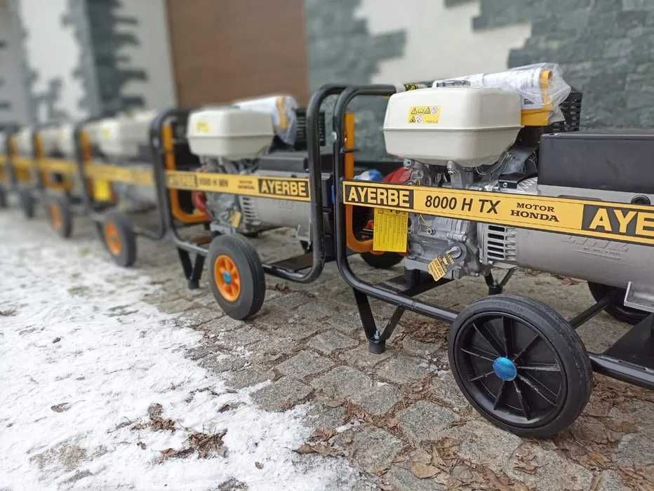 Генератор AYERBE 8000 H TX ручний запуск, трифазний, бензин