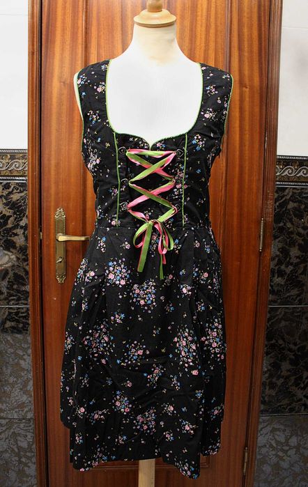 Vestido Dirndl Vintage Florido