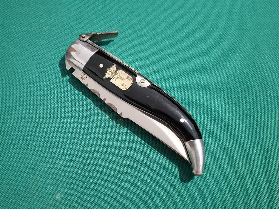 Canivete/Navalha artesanal Roncero Albacete, com logotipo, bolsa, NOVO