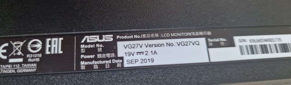 Monitor curvo Asus TUF vg27vq