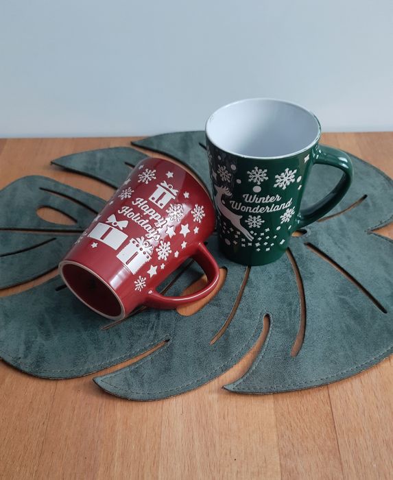 Zestaw 2 kubków świątecznych zielony czerwony Beck's Boże Narodzenie