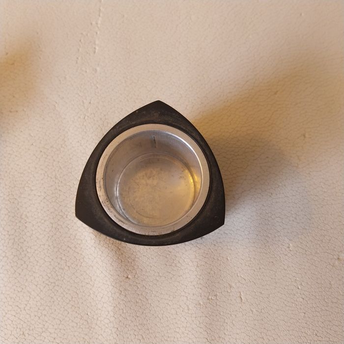 Isqueiro de Mesa Vintage Ronson Varaflame – Preto e Cromado