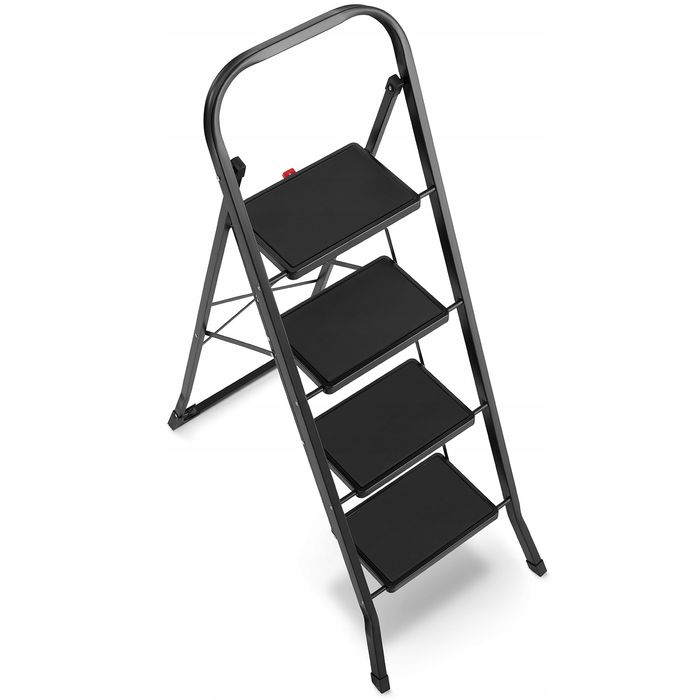 Drabina domowa składana stalowa drabinka schodki 4 stopnie HIGHER
