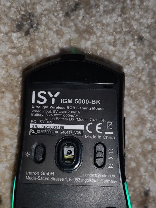 Ігрова мишка бездротова ISY 10000DPI