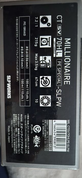 Акція!Нова оригінальна котушка Daiwa SLPW Millionaire CT SV PE Special