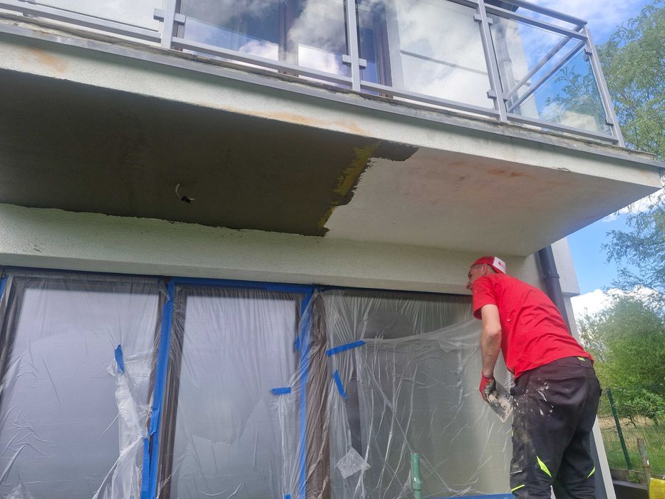 Naprawa balkonów ,tarasów , wszelkich tynków,hydroizolacje epdm,papa,sopro