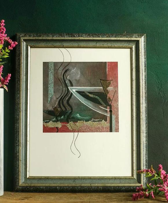 Grafika w drewnianej ramie