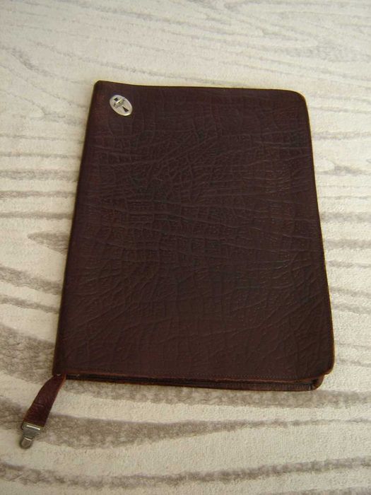 Teczka skórzana brązowa, aktówka -tanio!