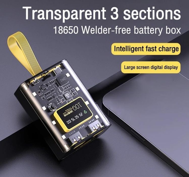 Павербанк корпус Power bank а 3х18650 з ліхтариком