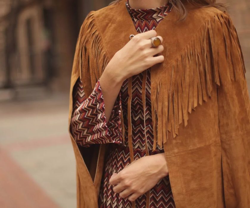 Накидка ZARA CAMEL STUDIO 100% шкіра