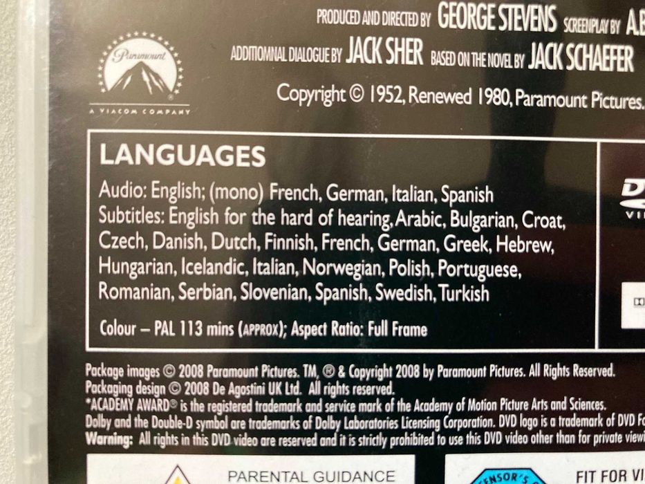 [DVD] Shane (Os Brutos Também Choram)