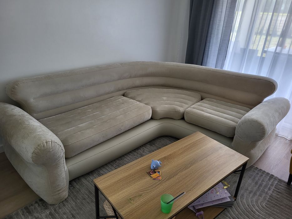 Pompowana kanapa narożna  intex  narożnik 2.57x2.03m