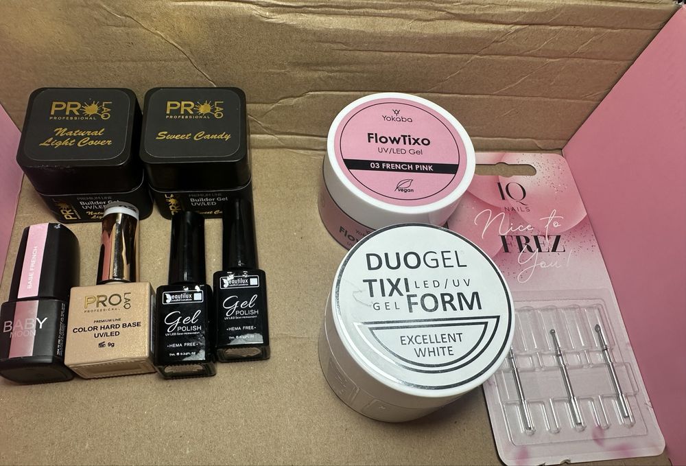 Zestaw do paznokci żel Żele  Frezy iqnails PRO LAQ Yokaba DUOGEL