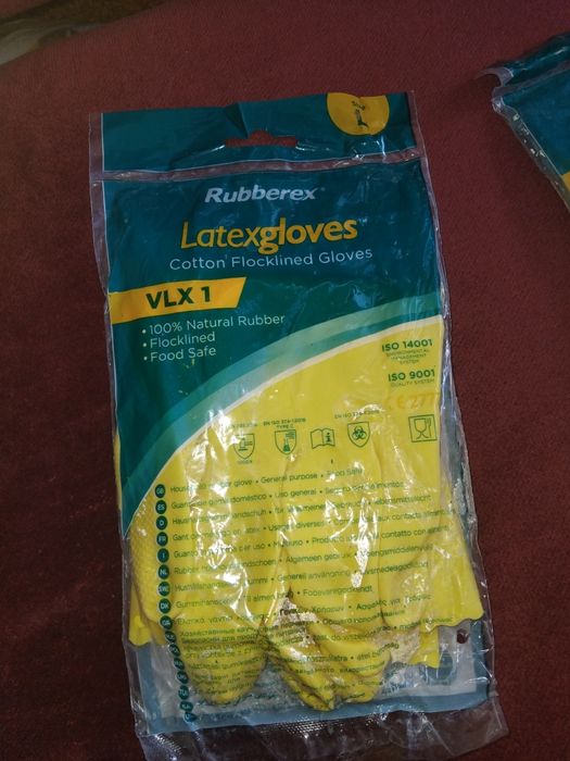 (Цена за все 7шт.)Rubberex latexgloves VLX 1 перчатки латекс (7 ШТ.)
