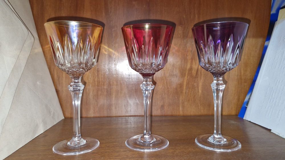 copos cristal da Bohémia Coloridos