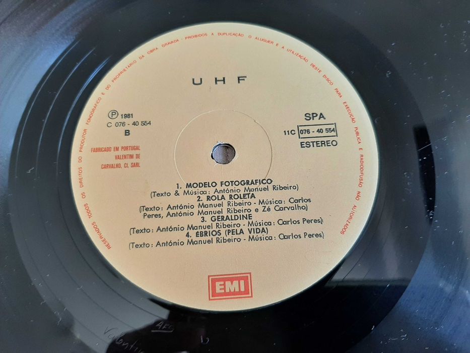 UHF - À Flor da Pele - Portugal - Vinil LP