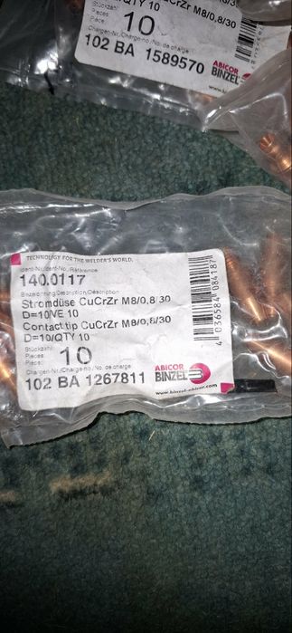 Końcówki prądowe 0,8 mm