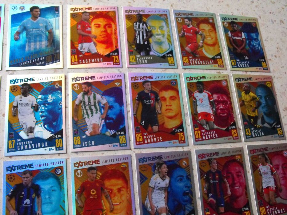 topps Match Attax EXTRA 2023/24, EXTREME LIMITED EDITION, komplet 18 kart.