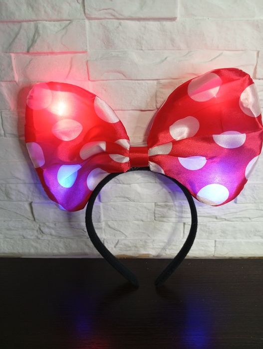 Opaska myszka Minnie świecącą LED