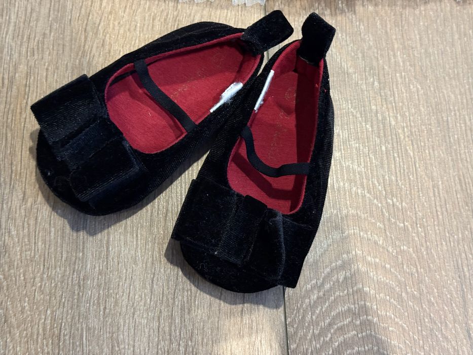 Туфлі на дівчинку чорні з бантом 12 см