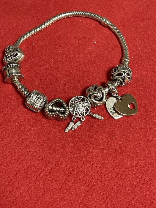 Pandora оригинал серебро+ золото