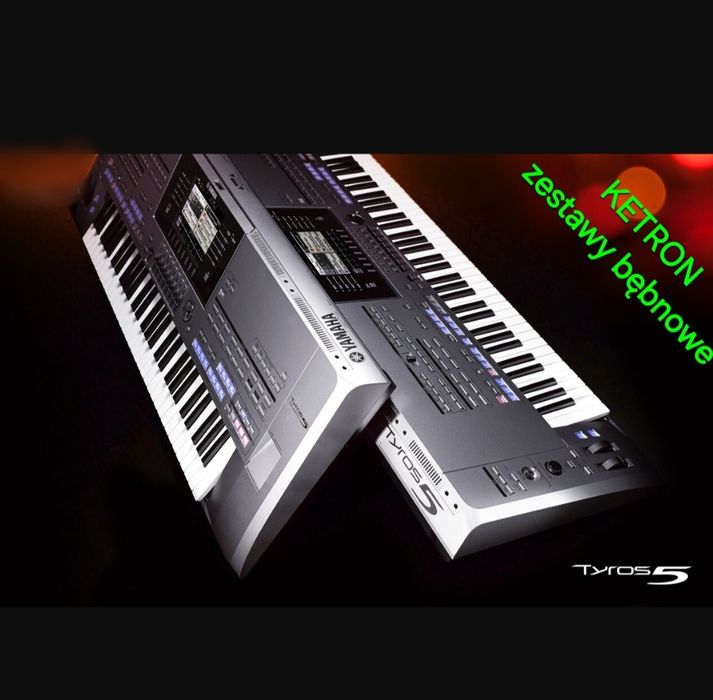 Yamaha Tyros 5 zestawy bębnów Ketron.