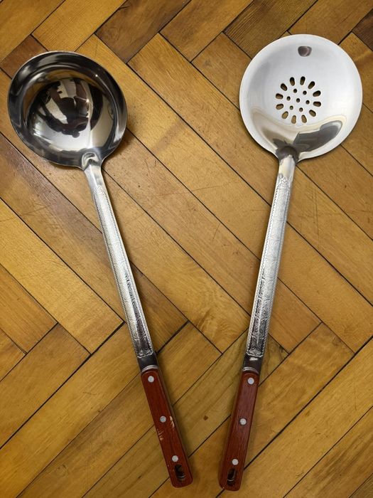 Шумовка і половник для казана Узбецькі