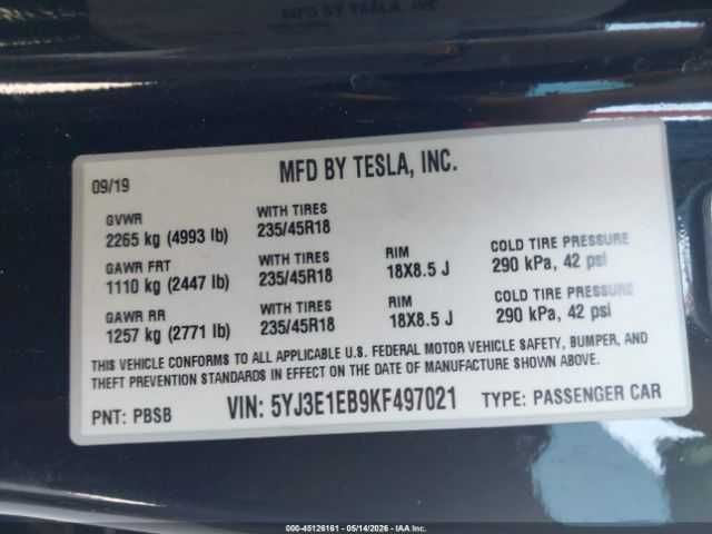2019 Tesla Model 3