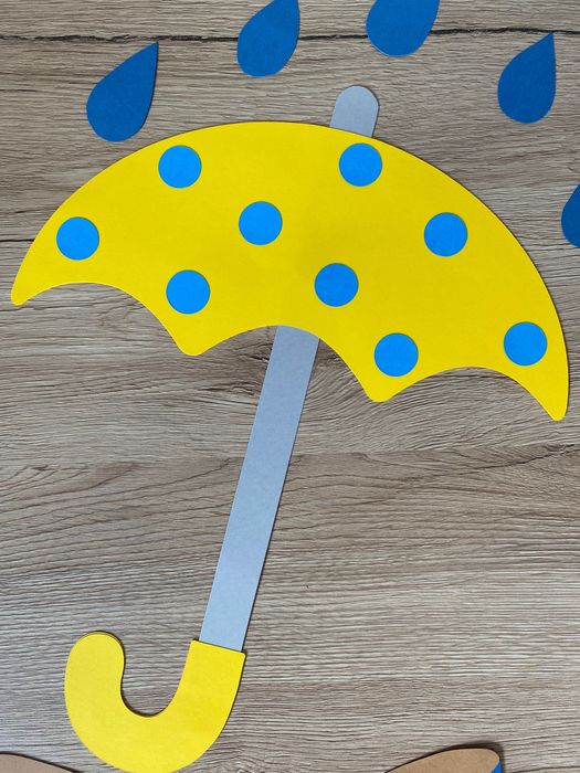 Dekoracja jesienna dwustronna przedszkole szkoła parasol