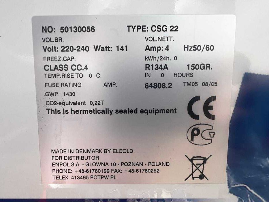 Lodówka ELCOLD -Używana- Sprawna