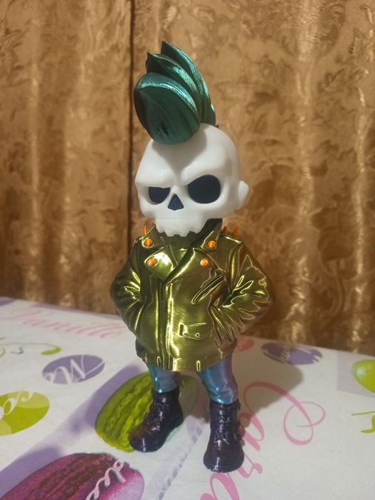 3д статуетка  скелет