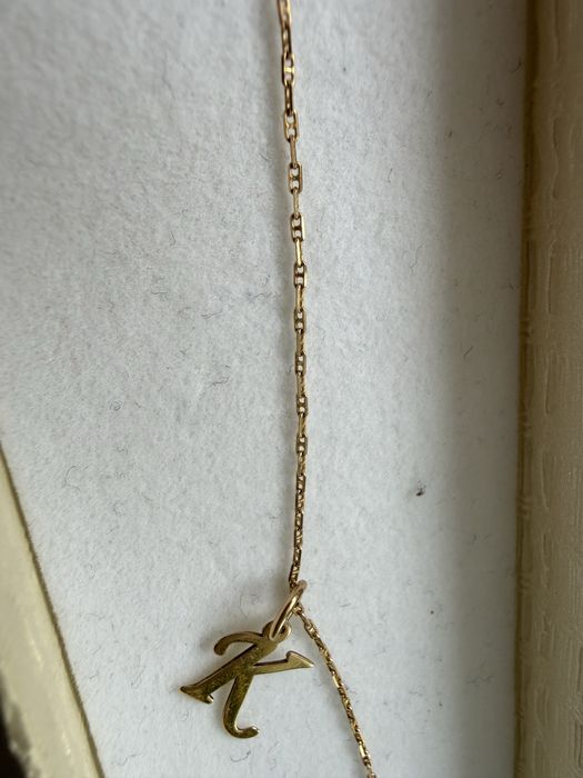 Złoty łańcuszek z literka K