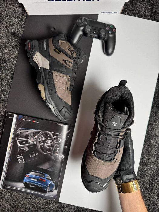 Чоловічі кросівки саломон Salomon X Ultra 4 Mid Fur Black Brown 41-46